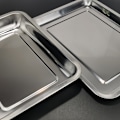 Miniatyrbilde 4 av 4: Grillplate i rustfritt stål - Kvadratisk rustfritt stålplate - 36×27×4.8cm