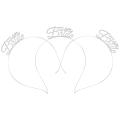 Miniatyrbilde 2 av 2: 3 stk Bryllupshodeband Brudeshower Hodeband Bachelorette Hodeplagg Brudeselskap Hodeband Krone Hodeplagg Silver 15x11cm