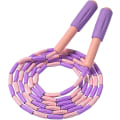 Miniatyrbillede 1 af 5: Blød Perlehoppetov, Tangle-Free Justerbar Segmenteret Fitness Hoppetov til Mænd, Kvinder, Børn og Studerende (Lilla 8,2 Pie