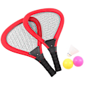 Pikkukuva 1 / 2: 5 kpl Rantapelit Beach Racket Pihapeli Pehmeät Tennismailat Kangas Tennismaila Badminton Mailat Punainen4 Red 41X25CM