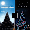 Miniatyrbilde 5 av 5: 200 LED Solcellelys Garland Dekorasjon Utendørs Belysning Høytidsdekorasjon Lys Kald Hvit
