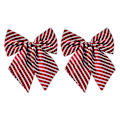 Miniatyrbilde 1 av 4: 2 stk Rød og Hvit Stripete Spenne Sløyfe Graduation Student Sløyfer Justerbar Sløyfe Graduation Tilbehør Red 13X15cm