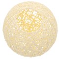 Miniatyrbillede 2 af 3: Soveværelses Loftlampe Skærm Rattan Kugle Loftlampe Skærm Nyttig Lysbeskytter Beige 15X15X15CM Beige 15X15X15CM