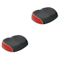 Pikkukuva 4 / 4: 2 kpl Paksuuntuneet PU-pyörän satula Maastopyörän istuinkushion Hengittävä ajoistuinkushion Pyöräilyyn 2pcs 26X17CM