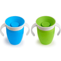 Pikkukuva 2 / 5: 360 Astian ja Taaperon Sippy Cup Setti, Vuotamaton, 2 Pakkausta, Sininen/Vihreä Vuotamaton ja tukehtumisvaaraa estävä kuppi, oppimiskuppi
