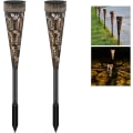 Miniatyrbillede 3 af 5: Pieces Udendørs Solcellelamper, Hule Landskabslamper Ip65 Vandafvisende Solkeglelamper, Led Belysning Solcellelamper Til Sti Terrasse Underjordisk Have