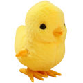 Miniatyrbilde 2 av 3: Plush Kylling Opptrekkbar Hoppende Leke Vind Opp Hoppende Leke Simulering Kylling Leke Gul 9X8CM Yellow 9X8CM