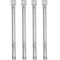 Miniatyrbilde 1 av 3: 4 stk Grillbrennerrør i rustfritt stål Bbq-element Rørutskiftninger Gassgrillbrennerrør Sølv 40 Silver 40X2.5X2.5CM