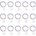 Miniatyrbild 1 av 5: LED-ljusslingor, 15-pack Batteridrivna Ljusslingor 2m 20 LED-lampor IP67 Vattentät Koppartråd för Julfest Bröllop Trädgård Patio Dekoration
