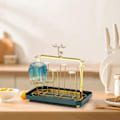 Miniatyrbillede 5 af 5: Metal Drypstativ til 6 Kopper, Kop Organiser, Luksus Kop Tørrestativ, Flaske Tørrestativ Holder Stativ