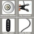 Miniatyrbillede 2 af 5: Reptillampe Skildpaddelampe Skildpaddevarmelampe Med Timer 360° Rotation UVb-lys Til Skildpadder Firben Blinde Slanger Etc._RY