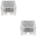 Miniatyrbillede 2 af 5: 2 Styk 4 LED Solcelle Gulv Udendørs Lampe Issten Lys, Kold Hvidt Lys Til/Fra Lysknap Solcelle Lampe Vandafvisende Gulv Spotlight Lys Til Udendørs