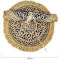 Miniatyrbilde 3 av 4: Boho Runde Plassmatter, Brun Moderne Spisebord Flettet, Høyst Høyde, Sirkel Løper Kjøkken Plate Matter