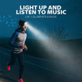 Miniatyrbillede 3 af 5: Luminous trådløs musik Bluetooth-hue, indbyggede stereohøjttalere og mikrofon, USB-opladelig LED-lysende strikket hue