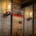 Miniatyrbild 2 av 5: Retro Vägglampa Vintage Industriell Belysning Rustik Vägglampa Tråd Metallbur Vägglampa Inomhus Hem Retro Ljusarmatur (Rostfärg) (Utan Glödlampa)