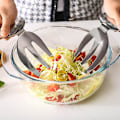 Miniatyrbillede 5 af 5: 2 stk. Salatklo Rustfrit Stål Salathænder Køkkenredskab Salatgaffel