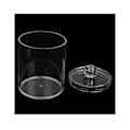 Miniatyrbillede 3 af 5: Akryl Bomuldspod Storage Bomulds Pude Doner Makeup Organizer Med Låg, Transparent Badeværelse Apoteker Glas Opbevaring Til Bomulds Kugler, Pods, Q-tips