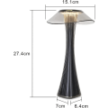 Miniatyrbild 5 av 5: LED-bordlampa med touch-dimmer, batteri, nattlampa, inomhus- och utomhuslampa, bärbar sänglampa för sovrum, USB-laddning, snooze