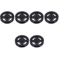 Miniatyrbillede 2 af 2: 6 stk. Plastik Leje Trinse Praktisk Jernkerne Hjul Fitnessudstyr Tilbehør 6 stk 10X10CM 6 pcs 10X10CM