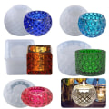 Miniatyrbilde 1 av 5: Tealight-lysstøpeformer i harpiks, 5 stk kuleformede lysstøpeformer, krystallkule/kuler i epoksyharpiks for DIY middags- og kaffebord