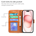 Miniatyrbild 5 av 5: RY/Klassiskt Plånboksfodral Läder Mobiltelefonväskor Flipskydd Tillbehör för iPhone 16 Pro Max Iphones 11 12 15 Pro 16e Black For iPhone 13 Pro Max