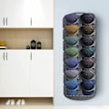 Miniatyrbillede 2 af 5: Baseball Cap Display Rack, Dør Bagvæg Non-woven Stor Hængende Hat Opbevaringspose Dobbelt Række Double Row