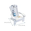 Miniatyrbilde 3 av 3: 2 stk. Hjemmedekor Mini Strandstol Ornamenter Tre Miniatyr Middelhavs Strandstol 9,7X9,3X8,7CM 9.7X9.3X8.7CM