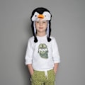 Pikkukuva 3 / 3: Lasten Penguin-huivihattu Hauska Eläinhattu Superlämmin Hattu Talvihiihtohattu Pipo
