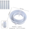 Miniatyrbillede 2 af 5: Reagensglas Blomster Vase Harpiks Form, Silikon Planteform Med 5 Reagensglas Til Hydroponiske Sukkulente Planter Holder Form (rund Form)