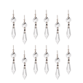 Miniatyrbillede 2 af 2: 20 stk. Guldtrim Lampe Prismer Hængende Loftlampe Prisma Julelys Krystal Perle Lampe Dekoration 7,4 * 1,6 cm 7.4*1.6cm