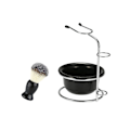 Miniatyrbillede 5 af 5: Razor Mænd Barbering Barbering Kost Skål Mænd Barbering Skål Barbering Skål Barbering Kop Sort 12.5 * 11,5 cm Black 12.5*11.5cm