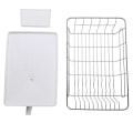 Miniatyrbilde 3 av 3: Svampfiltre Metallisk Oppvaskstativ Oppvaskstativ Vaskestativ Oppvaskholder Metallisk Oppvaskstativ Rustfritt S White 42X28X15.5CM