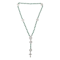 Miniatyrbillede 1 af 4: Rosary Halskæde Ornamenter Vedhæng Legering Varmeoverførsel Til DIY Id Navneskilte Grøn