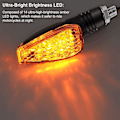Miniatyrbilde 4 av 5: /Ryi/ 4 stk. motorsykkelblinklys 14 LED 12V Motorsykkel LED Blinklys