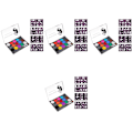 Miniatyrbild 2 av 3: 5 Set Halloween Makeup Pigment Vattentät Ansiktsfärg Pigment Ansiktsmakeup Verktyg 4 Set 14,5x11cm 4 Sets 14.5x11cm