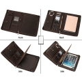 Miniatyrbillede 5 af 5: Læder Portfolio til iPad Pro 11 2021 3. / 2. / 1. Generation med Pen Holder, Ægte Læder Business Notesblok Juridisk Blok Notesbog Portfolio W