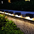 Pikkukuva 5 / 5: LED-kiskovalaisimet nurmikon lamput terassi maisemavalaisin polku aurinkokennot puutarha seinävalo aurinkoaita White one 8X4.9cm