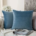 Miniatyrbillede 1 af 5: Sæt af 2 Fløjls Pudebetræk Dekorative Sofa Pudebetræk Super Glat Blød Behagelig Dekoration Hjem Stue Soveværelse Til Sofa 40x40cm Mørk Ta
