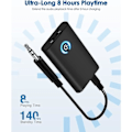 Miniatyrbillede 4 af 5: /Ryi/ Bluetooth-sender og -modtager, 2-i-1 Bluetooth-lydadapter, bærbar 3,5 mm-stik Dual Link-sender, kompatibel med Bluetooth-lydenheder