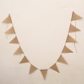 Miniatyrbillede 5 af 5: Festpynt Jute Linen Flag Banner Julegave Fødselsdag Bunting Banner Bryllup Hængende Banner Fest Garland (3 stk)