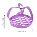 Pikkukuva 3 / 3: 1 kpl Monitoiminen Käsikäyttöinen Höyrystin Silikoninen Vihannessäiliö Valutuskori Violetti 21X21X15cm Purple 21X21X15cm
