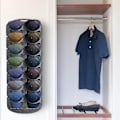Miniatyrbillede 3 af 5: Baseball Cap Display Rack, Dør Bagvæg Non-woven Stor Hængende Hat Opbevaringspose Dobbelt Række Double Row