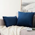 Miniatyrbillede 5 af 5: Sæt af 2 Dekorative Fløjls Pudebetræk Sofa Pudebetræk Super Glat Blød Behagelig Dekoration Hjem Stue Soveværelse Til Sofa 50x50cm Lysegrøn