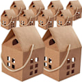 Miniatyrbillede 1 af 2: 10 stk. Sødkasse Party Favors Beholdere Husformet Gaveæsker Små Gaveæsker 8x7.5cm 8x7.5cm
