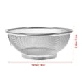Miniatyrbillede 4 af 4: Rustfrit Stål Mesh Si Strainer Kurv Dræn Fin Mesh Si Risvask Skål Sølv 18X7 Silver 18X7.5CM