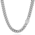 Miniatyrbild 1 av 3: Silverhalsband för män 20/18 tum Klassisk 10mm kedja Lyxiga smycken Bröllop Julklappar 20 tum Silver 20 inches Silver