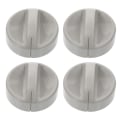 Miniatyrbilde 2 av 2: 4 stk Metallknapper Ovnknapp Ovnutskiftingsdeler Mikrobølgeovnknapper Utskiftning Gasskomfyrknapper Hvit White