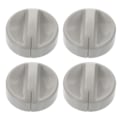 Miniatyrbillede 2 af 2: 4 stk. Metal Knapper Ovn Knap Ovn Udskiftningsdele Mikrobølgeovn Knapper Udskiftning Gas Komfur Knapper Hvid White