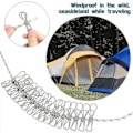 Miniatyrbillede 4 af 5: 60 stk. Tøjklemmer i rustfrit stål, Vasketøjsklemmer, Tørresnor, Metalklemme, Vindtæt Bøjle, Sølv, Stærk Elasticitet_RY