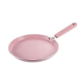 Miniatyrbilde 1 av 3: 1 stk Robust Stekepanne i Aluminiumlegering Husholdning Enkelt Håndtak Stekepanne Rosa 37,8X19CM Pink 37.8*19cm